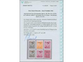 1944, Insel-Nothilfe 2-50 K., postfrisch, teils etwas stockig, sonst tadellos, teils sign. sowie Fotoattest Brunel (2025)