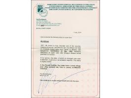 TALSEN (LATVIA): 10 kopeck brown &amp; blue, clear to large &nbsp;margins, tied by pen cross to small entire letter (dated in