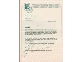 TAUROGGEN (Lithuania): 10 kopeck brown &amp; blue, large margins, tied by boxed &nbsp;"TAUROGEN 28 MAR 1858" to lettersheet w