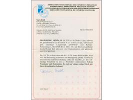 1/30 Th. auf blau, Type III und 1/10 Th. auf gelb, mit blauem L1 “FRANCO" auf komplettem Faltbrief mit blauem Rahmenstempel “