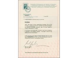 KARGOPOL: 10 kopeck brown &amp; blue, clear at upper right, otherwise large margins, tied by pre-philatelic straight-line "KA