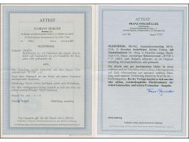 1861/62, Umschlag ½ Gr. dunkelbraun mit tarifgerechter Zufrankatur Ausgabe 1862 ½ Gr. orange mit Durchstich 11¾ und blauem Ra