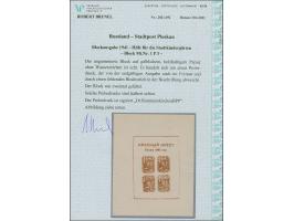 1941, Stadtkinder-Block (165x205mm), Probedruck in etwas abweichender Zeichnung, u.a. fehlender Bindestrich in der Beschriftu