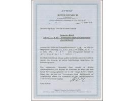 Korbdeckel 50 Mio. M. gezähnt mit Stempel “HEILBRONN 1.NOV.23” als tarifgerechte Einzelfrankatur auf Postsachen-Vordruckkarte