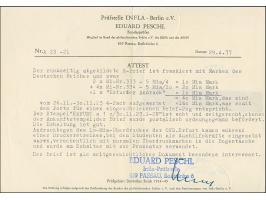 “Erfurter Andruck” 10 Mrd., waagerechtes Randpaar 5 Mrd. auf 4 Mio. M. und Viererblock 5 Mrd. auf 10 Mio. M. gezähnt je mit S