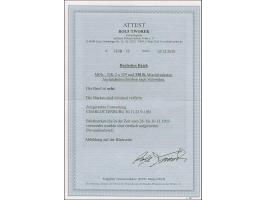 Korbdeckel 50 Mrd. M. durchstochen, senkrechtes Paar 20 Mrd. M. gezähnt und Einzelmarke 10 Mrd. M. gezähnt je mit Stempel “CH