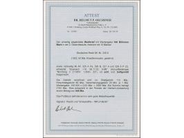 Korbdeckel 50 Mrd. M. gezähnt, vier senkrechte Paare und zwei Einzelmarken sowie senkrechtes Paar 20 Mrd. M. gezähnt, 5 Mrd. 