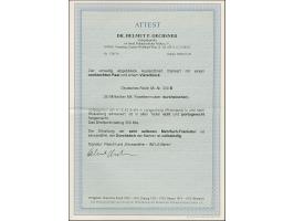 Korbdeckel 50 Mrd. M. durchstochen im Viererblock und senkrechtem Paar jeweils mit Stempel “LANGENBERG 4.12.23” auf unterfran