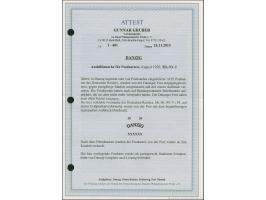 1920, Aushilfsmarken für Postkarten mit bogenförmigen Aufdruck: Germania 30 auf 7½ Pfg. orange, farbfrisch und gut gezähnt, m