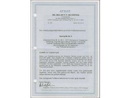 1920, Aushilfsmarken für Postkarten mit bogenförmigen Aufdruck: Germania 30 auf 10 Pfg. rot, farbfrisch und gut gezähnt, unen