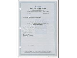 1921, Flugpost 5 M. mit schwarzem Durchstich im senkrechten Paar, postfrisch, tadellos, Fotoattest Oechsner BPP (2016)