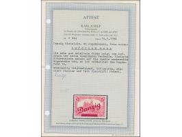 Großer Innendienst 60 Pfg.-2M., je farbfrisch und gut gezähnt, 60 Pfg. von Aufdruckfeld 29, 1 M. vermutlich von Bogenfeld 10 