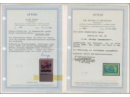 Großer Innendienst 60 Pfg.-2M., je farbfrisch und gut gezähnt, 60 Pfg. von Aufdruckfeld 29, 1 M. vermutlich von Bogenfeld 10 