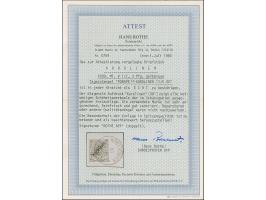 1899/1900, Diagonalaufdruck 3 Pfg. lebhaftorangebraun mit klarem Stempel “PONAPE KARLONIEN 11.5.00” auf Briefstück in tadello