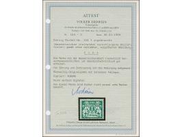 1923, Großes Staatswappen 50.000 M. grün mit Wasserzeichen "ineinander verschlungene Wellenlinien", sehr schön farbfrisch und