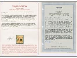 1922, DM-Aufdrucke 20 Mark dunkelbraunorange mit stehendem Wasserzeichen, farbfrisch und gut gezähnt, sauber ungebraucht, tad