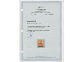 1920, Germania 7½ Pfennig rötlichorange, Aufdrucktype II, farbfrisch und gut gezähnt, sauber ungebraucht, tadellos. Eine selt