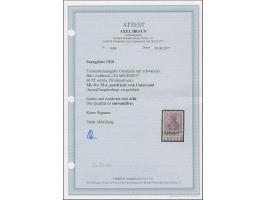 Germania 60 Pfennig rotlila, Unterrandstück, farbfrisch und gut gezähnt, postfrisch, tadellos, unsigniert mit Fotoattest Brau