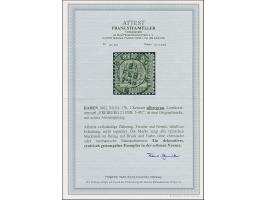 1862, 1 Kr. silbergrau, farbfrisch und allseits vollständige Zähnung mit klarem, praktisch zentrischen aufgesetztem DKr. “FRE