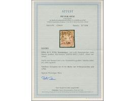 1870/75, 12 Kr. braunpurpur mit Wasserzeichen 1Y (weite Rauten), farbfrisch und allseits vollrandig gezähnt mit klarem EKr. “