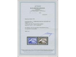 1930, Südamerikafahrt 2 und 4 M. mit stehendem Wasserzeichen (2X), postfrisch, in tadelloser Erhaltung, unsigniert mit Fotoat