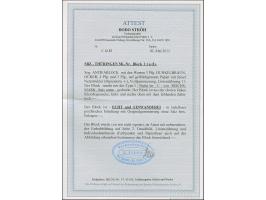 Antifa-Block auf gelblichgrauem Papier, Blocktype 1 aus der linken oberen Kleinbogen-Ecke, postfrisch, in tadelloser Erhaltun