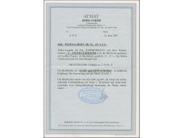 Ziffer 60 Pfg. karminbraun mit Wasserzeichen 1Y, sauber gestempelt, in tadelloser Erhaltung, Fotoattest Ströh BPP (2007)