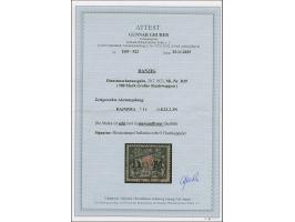 1923, Wappen 500 M. mit zeitgerecher Entwertung "DANZIG 1t/1.8.23", Fotoattest Gruber BPP (2025)