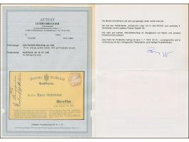 ½ Gr. orange mit Plattenfehler “Kreisbruch unter CH in DEUTSCHE, verstärkte Punktreihe rechts (späte Phase)” (Spalte 10), kla