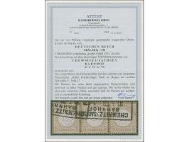 5 Gr. ockerbraun mit Plattenfehler “heller kreisförmiger Fleck in Bogen der rechten Wertziffer 5” (Feld 17) im waagerechten, 