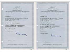 1948, Hochwasserhilfe-Blockpaar, einheitlich Type II, ungebraucht bzw. postfrisch, tadellos, teils sign. sowie zwei Fotoattes