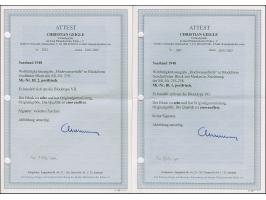 1948, Hochwasserhilfe-Blockpaar, einheitlich Type VII, postfrisch, tadellos, teils sign. mit zwei Fotoattesten Geigle BPP (20