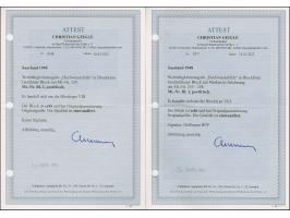 1948, Hochwasserhilfe-Blockpaar, einheitlich Type VIII, postfrisch, tadellos, teils sign. mit zwei Fotoattesten Geigle BPP (2