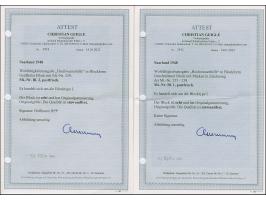 1948, Hochwasserhilfe-Blockpaar, einheitlich Type I, postfrisch, tadellos, teils sign. mit zwei Fotoattesten Geigle BPP (2022