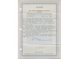 1923, Grünaufdruck 25 Cent., Aufdrucktype II “dicke Ziffern”, sauber ungebraucht, tadellos, sign. Dr. Petersen BPP mit Fotoat