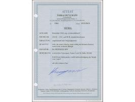 1923, Grünaufdruck 15 Cent im senkrechten Typenpaar I/II von den Feldern 90 und 100, dabei Feld 90 mit feldtypischem Aufdruck