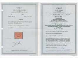 1919, Volksstaat 15 Pfg. auf mattgelblichorangen Papier, Plattenfehler 'weisser Punkt zwischen Kopf und Schwanz des rechten L