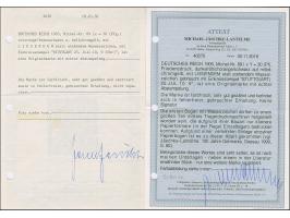 1905, Germania 30 Pfg. dunkelrötlichorange/schwarz auf mittelchromgelbem Papier mit liegendem Wasserzeichen (Wz. 1Y), sauber 