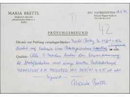 18 Kr. ockerbraun, 4er-Block und Einzelmarke, als reine Mehrfachfrankatur, mit Ra3 "FRANKFURT A.M. POSTEXPED. N° 1 24 7 71" a