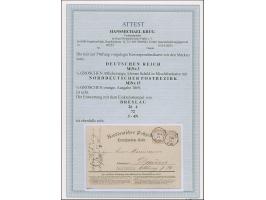 ½ Gr. in wertstufengleicher Mischfrankatur mit Kleiner Brustschild ½ Gr. ziegelrot, beide Marken farbfrisch, gut zentriert un