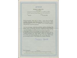 1864, AMTLICHER NEUDRUCK DER PREUSSISCHEN POSTVERWALTUNG : 3 Sgr. auf gelbem Papier ohne Wasserzeichen, voll- bis breitrandig