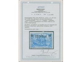 1916, 2F50C. auf 2 Mark schwärzlichultramarin, 25:17 Zähnungslöcher, sauber gestempelt "Postüberwachungsstelle 19.1.17", tade