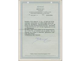 1918, 40 bani auf 30 Pfennig, Viererblock, dabei die linke obere Marke mit Zwischenraumabart, sauber gestempelt, tadellos, Fo