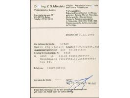 1919, Aufdrucktype II, violettblauer Aufdruck: Germania 20 Pfennig violettblau, kopfstehender Aufdruck, farbfrisch und gut ge