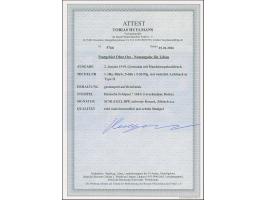 1919, Aufdrucktype II, violettblauer Aufdruck: Germania 5-50 Pfennig, dabei 20 Pfennig in beiden Farben, je farbfrisch und gu