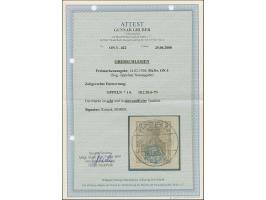 1920, Germania 3 Pfennig dunkelolivbraun, farbfrisch und gut gezähnt, sauber mit Stempel “OPPELN 18.2.20” auf Briefstück, tad