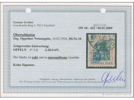 1920, Germania 30 Pfennig dunkelrotorange/schwarz auf chromgelb, farbfrisch und gut gezähnt, sauber gestempelt, tadellos, Bef