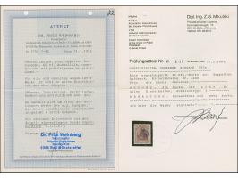 1920, Germania 60 Pfennig dunkelgraulila, mit klarem Doppeldruck, farbfrisch und gut gezähnt, tadellos. Eine der ganz großen 