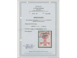 1920, Nationalversammlung 10 Pfennig karminrot, farbfrisch und gut gezähnt, sauber gestempelt, tadellos, Fotoattest Gruber BP