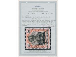 1920, Germania 30 Pfennig dunkelrotorange/schwarz auf orangeweiß, farbfrisch und gut gezähnt, sauber gestempelt “HEYDEKRUG 20